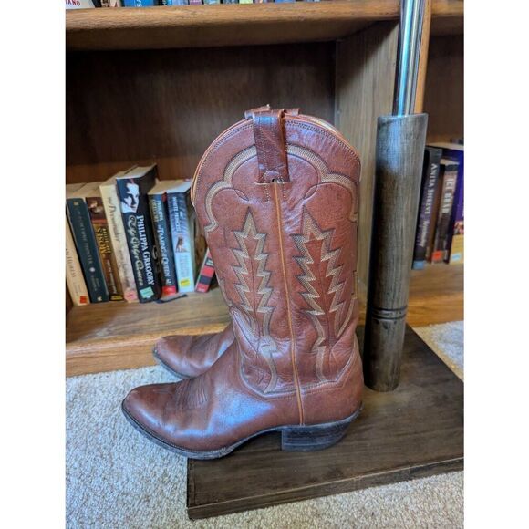 Panhandle Slim Men's Size 10D Brown Leather Western Cowboy Boots Mexico - Picture 4 of 7